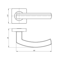 Ручка раздельная K.JK51.SIGMA (SIGMA JK) CP-8 хром 105мм