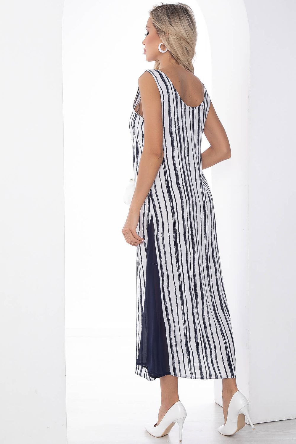 Сарафан Новый сезон бело-синий П10095 LT Collection (Акция)