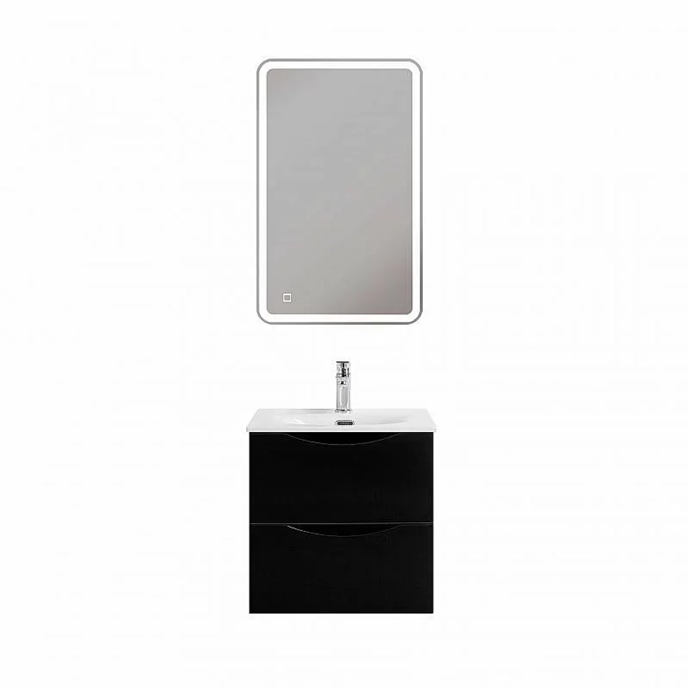 Тумба с раковиной BelBagno MARINO-CER-MINI-500-2C-SO-NL-P Nero Lucido