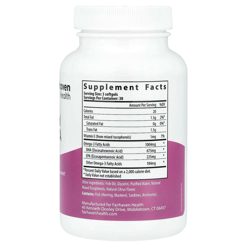 Fairhaven Health, пренатальная ДГК и ЭПК, 90 капсул