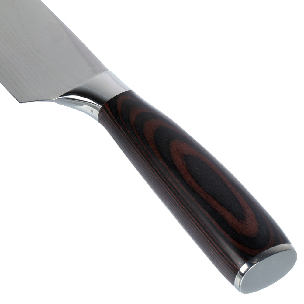 Нож кухонный Daniks, Classic G10, шеф-нож, нерж сталь, 20 см, рук дерев, Y4-8912