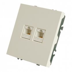 Розетка двойная Ethernet RJ-45 без рамки Stekker Эмили 49874