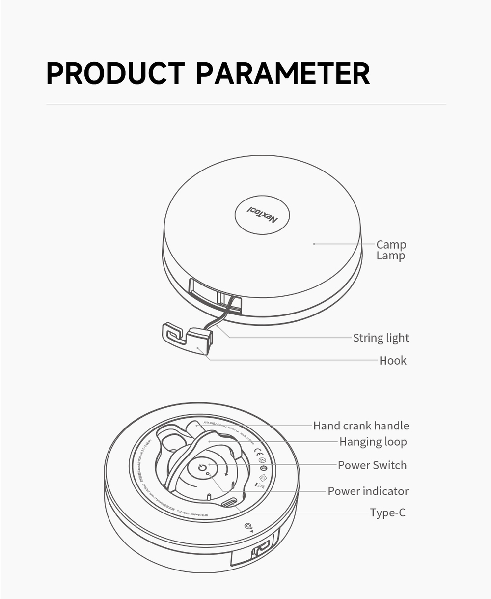 Кемпинговая лампа Nextool NE20233 Milky Way Camping Lamp