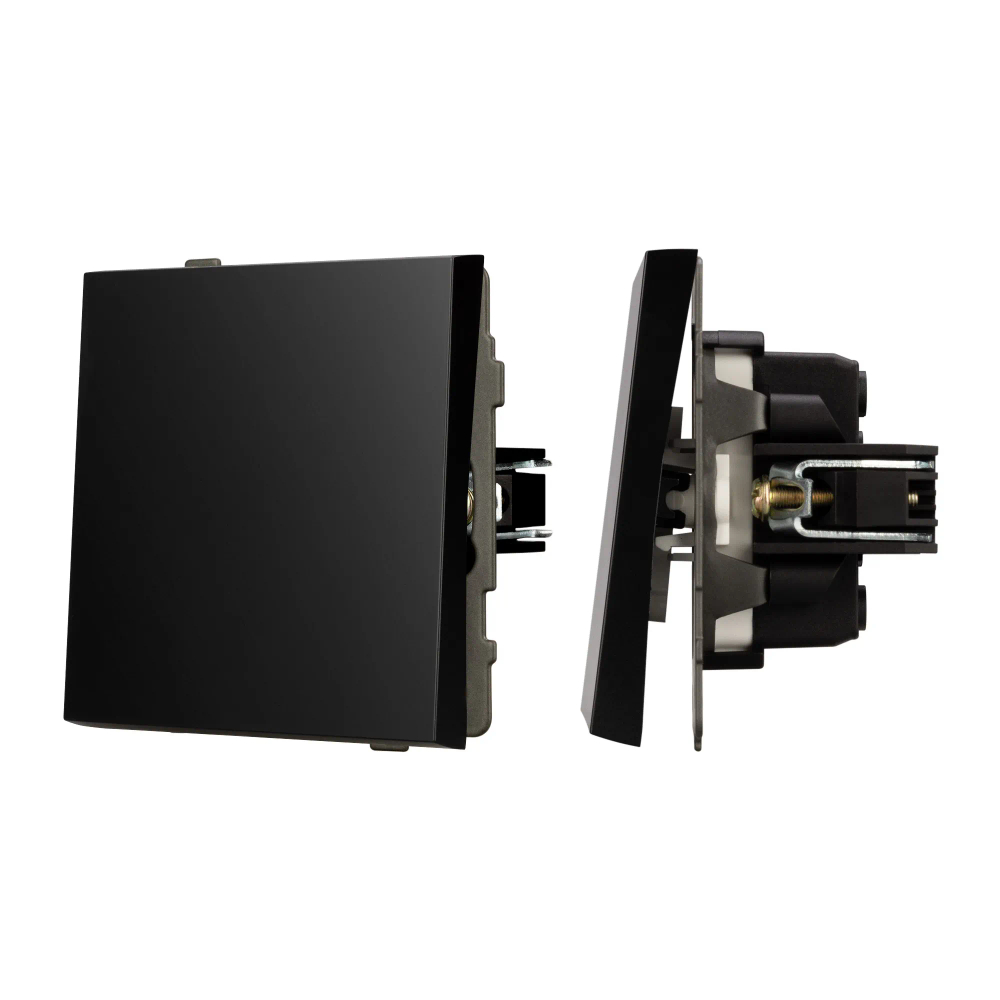 Механизм выключателя одноклавишный перекрёстный SWT-TENDO-MKX1-PL-BK (230V, 10A) (Arlight, -) 054055