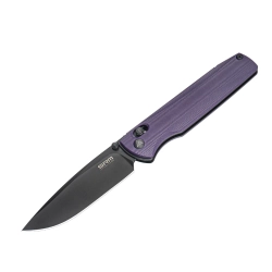Нож складной SRM 258L-GN Terrier Black Ti (D2, Purple G10)