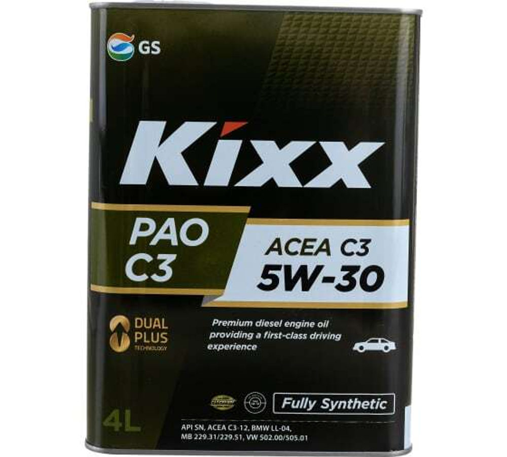 KIXX PAO 5W30 C3 Масло моторное синт. (Корея) (4L)