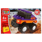 Конструктор пластмассовый 56эл. "Джип" 57008-BY (Город мастеров)