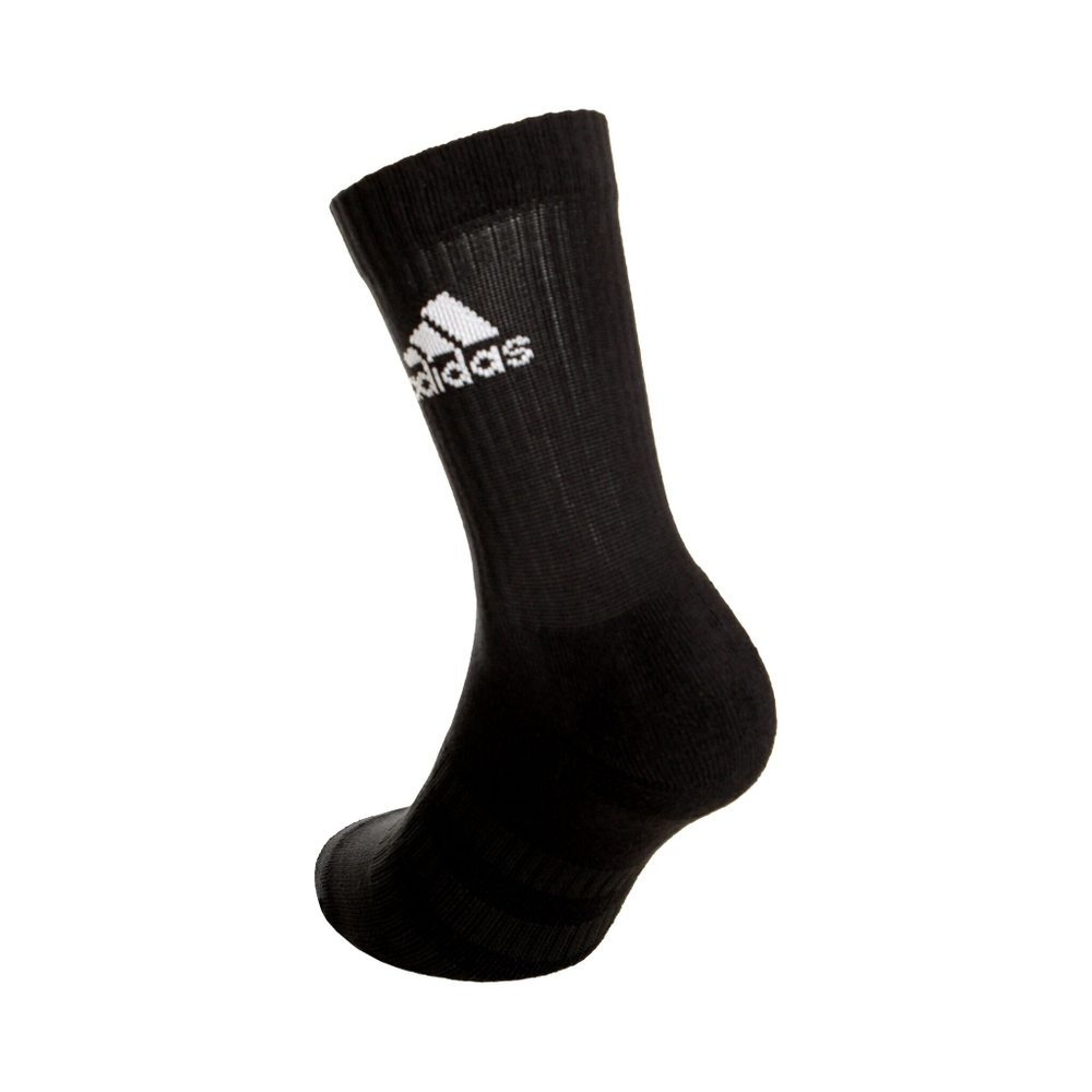 adidas Essentials Cush Crew Sports Socks 3 Pack - Black, White