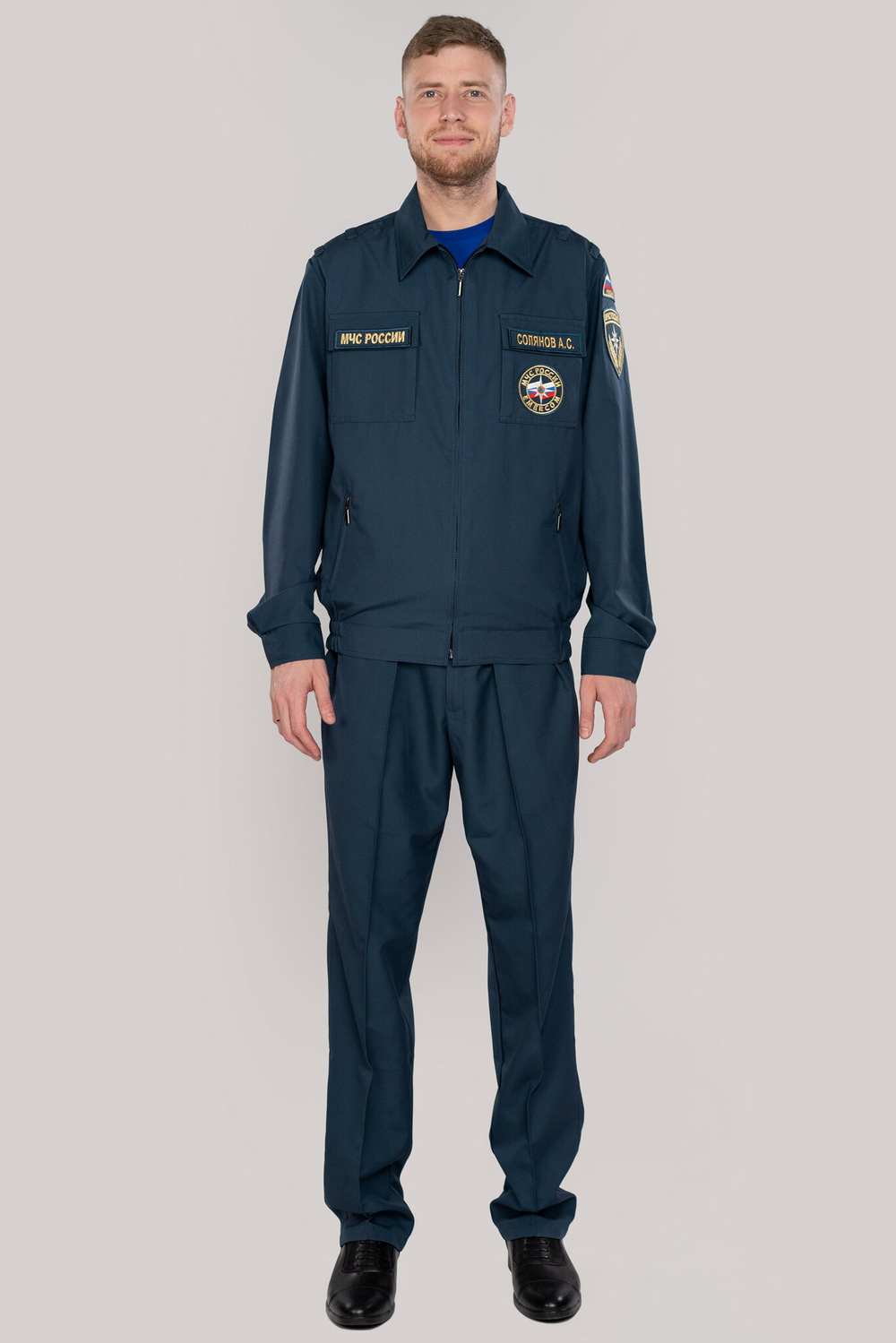 Костюм летний мужской МЧС (Патруль-240, серо-синий)