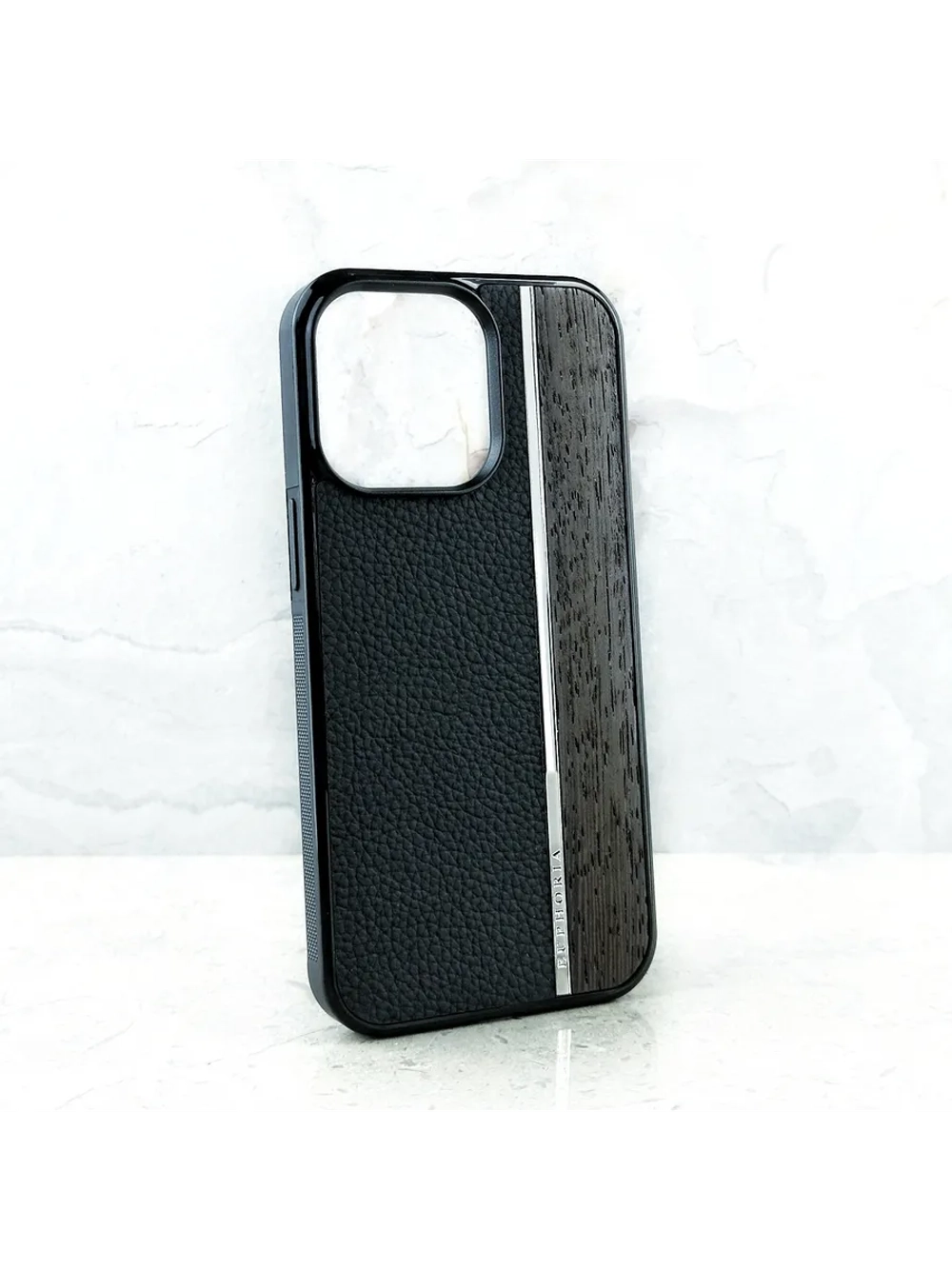 Чехол iPhone 16 - Euphoria Leather Metal Wood