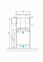 Тумба для раковины AQUATON Лондри 40 под стиральную машинку, белая (1A236001LH010)