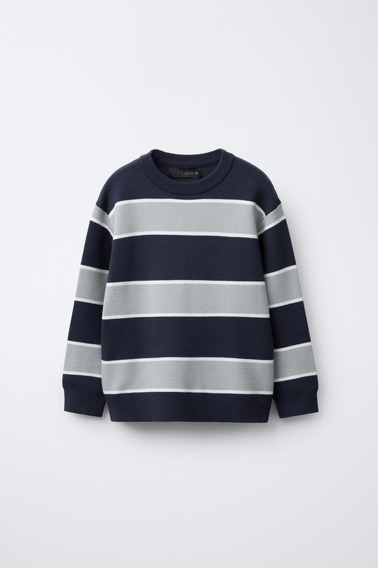 ZARA ОДНОТОННЫЙ СВИТЕР, ПОЛОСКИ