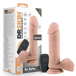 Телесный вибратор-реалистик Dr. Dylan 7.5 Inch Vibrating Dildo with Remote Control - 19,6 см.