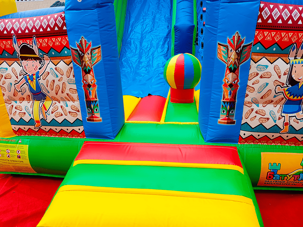 Надувная горка «Индиана ЭКСТРА», 7x4x6 м.