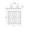Комплект из светильников и рамки Lightstar Domino Quadro (214547+214503+214507+214503+214507) D54703070307