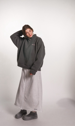 Олимпийка Zoe из плюшевой ткани, графит