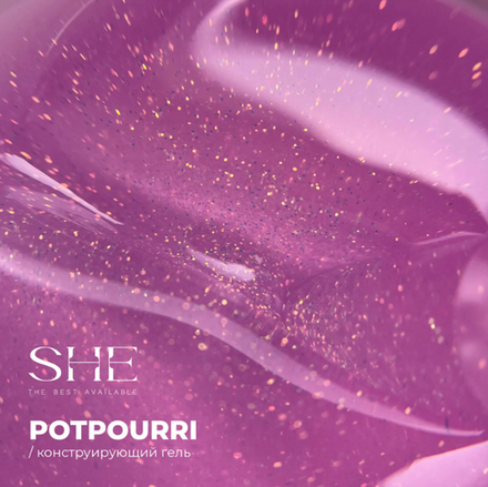 She Gel Construction Tinsel Potpourri - Конструирующий гель, 30мл