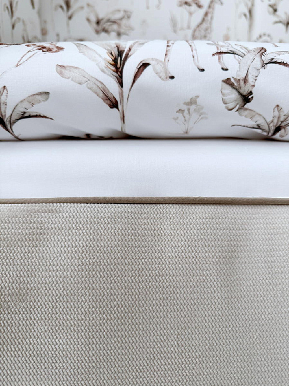 Комплект постельного белья Lepre New Savannah 6 предметов 125х65 см белый/песочный