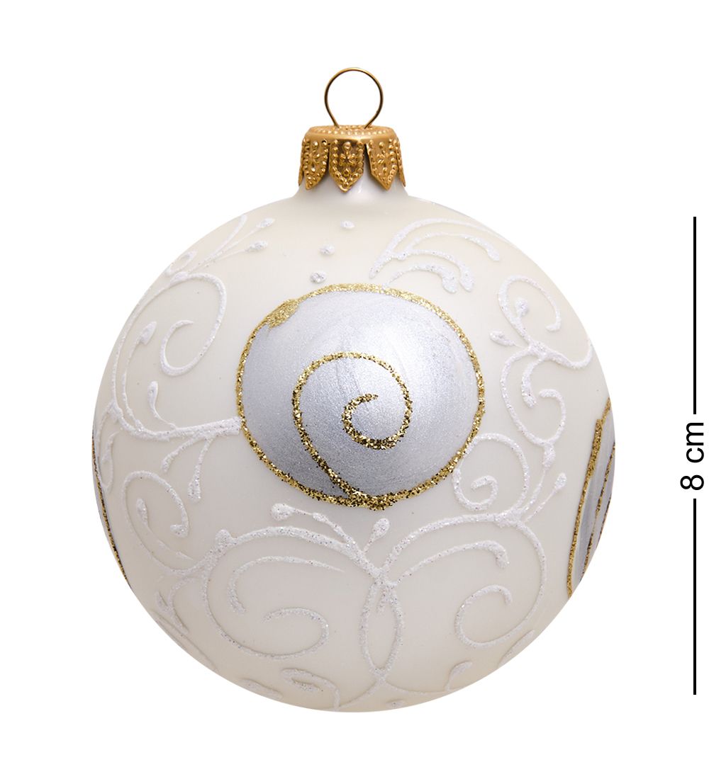 Элита НФШ-1129/4 Ел. украшение Шар «Снежный узор» 85 мм