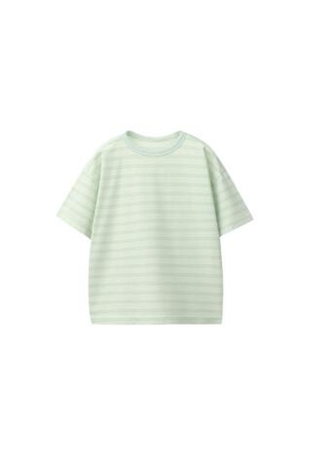 ZARA ФУТБОЛКА В ПОЛОСКУ, СВЕТЛО-ЗЕЛЕНЫЙ