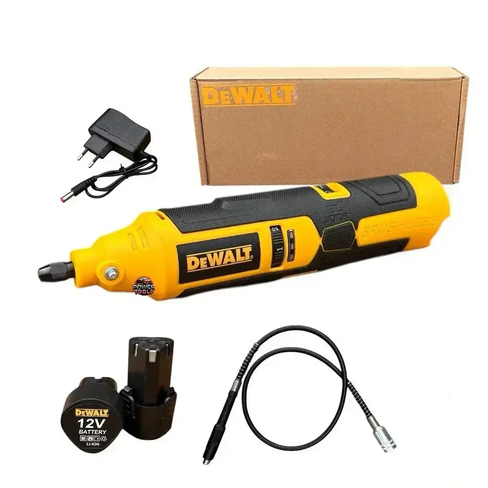 DeWALT, гравер электрический, 300Wt, 26000об./мин, от аккумулятора, 2 АКБ