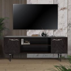 Тумба под ТВ Арт Колор leaves 155см Классик Сильвер Терпкий коричневый