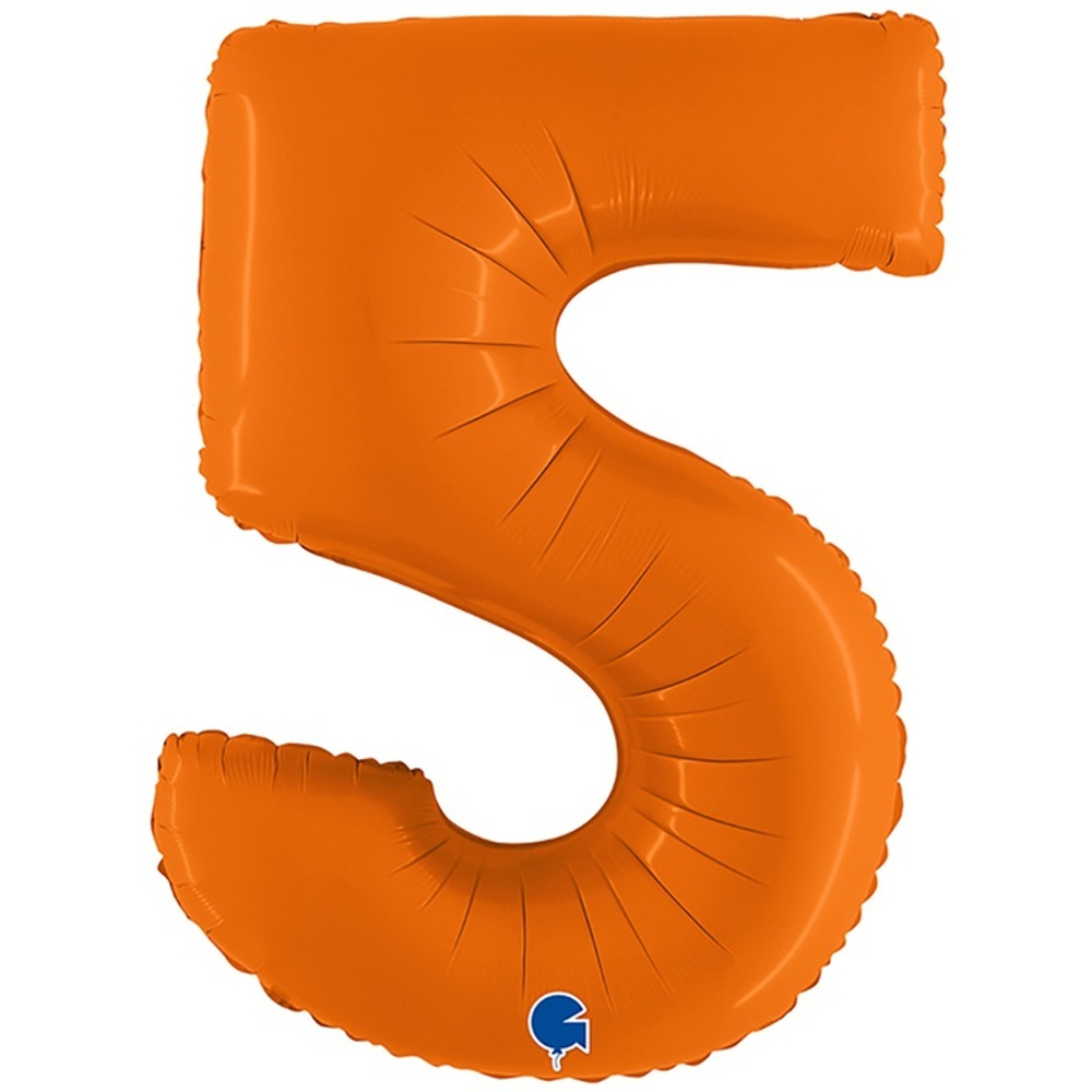 Шар ЦИФРА 5 Пастель Orange 40" 102 см