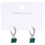 Серьги из гиппоалергенного сплава «ЛАТТИ», глубокий зеленый, цвет серебро и золото, 2,5см