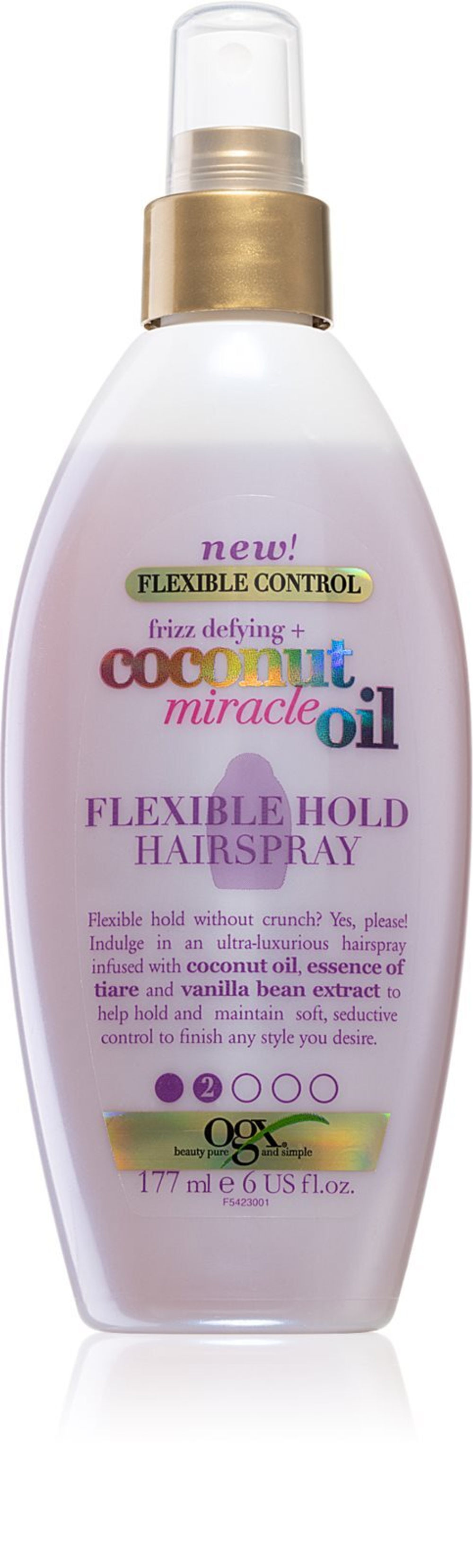 OGX Coconut Miracle Oil - Лак для волос легкой фиксации без аэрозоля /   177  ml  / GTIN 3574661542300