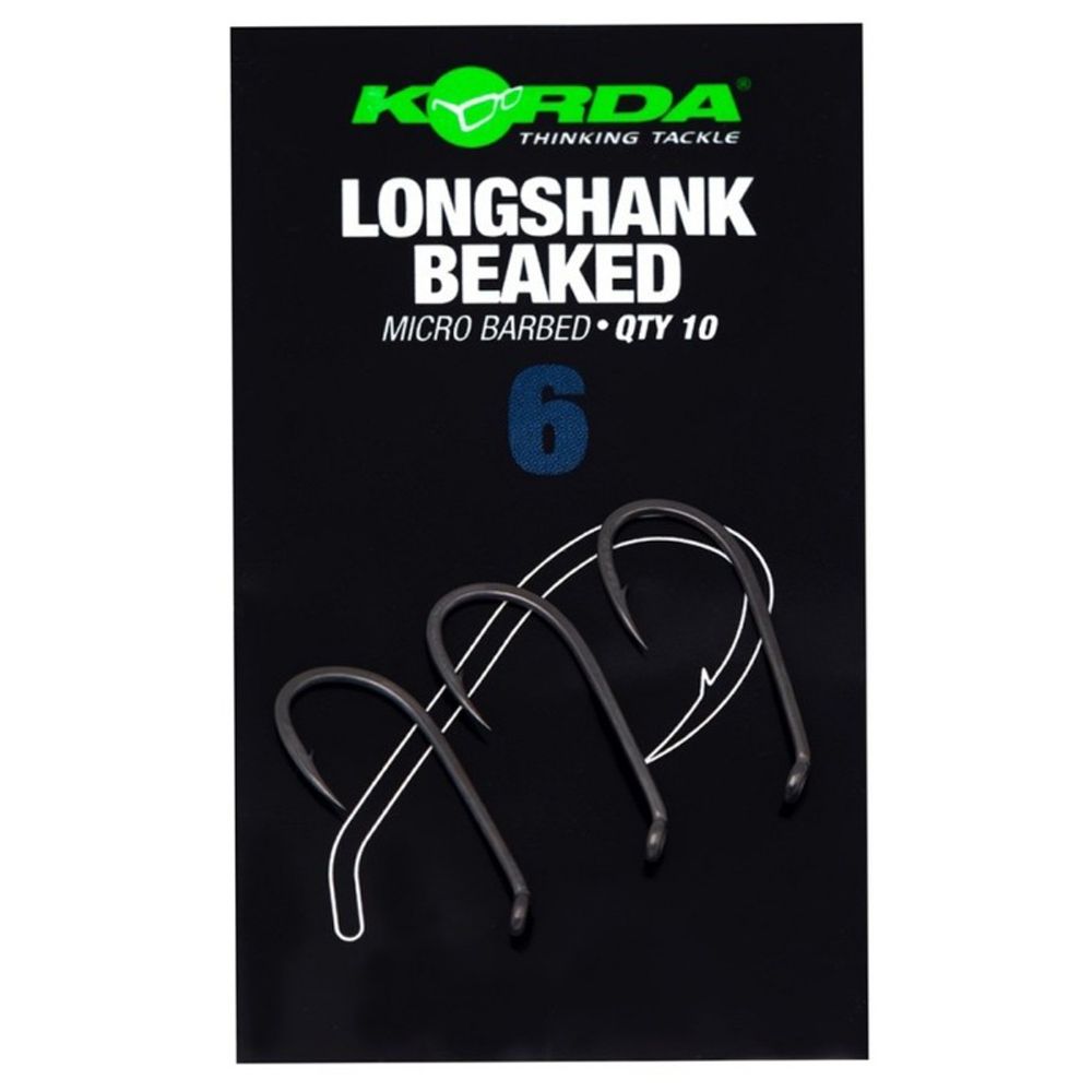 KORDA Крючок Longshank Beaked №6 с бородкой