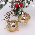 Ёлочные игрушки «Волшебная юла» 6 см (набор 2 шт), Шампань