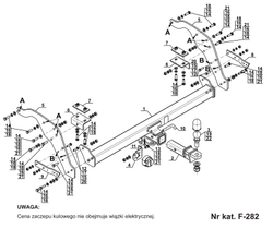 Фаркоп на Ford Ranger бампер со ступенькой 2012-2022, Mazda BT-50 бампер со ступенькой 2012-2020 без подрезки бампера (паспорт и сертификат в комплекте)(без электрики) Steinhof.F-282