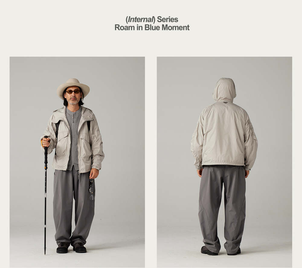 Брюки Nothomme Blue Multi-Pocket Outdoor Sports Casual Wide-Leg Cargo Pants