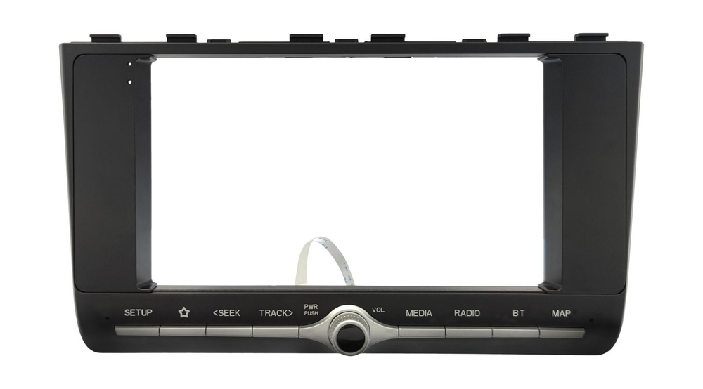 Комплект рамки с разъёмами 9" Hyundai Creta 2 2021-2022, Solaris HC 2024+ с кнопками(поддержка штатной камеры) - Car-Smart 8104F2A