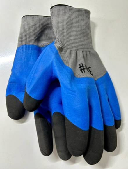 Перчатки синие обливные