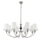 8283/8 CLASSI никель/белый, металл/керамика/текстиль Люстра Е14 8*40W 220V KENTUKI