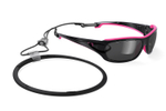 Спортивные очки LiP Tide / Gloss Black - Pink Rubber / PC Polarized / Levante Series Chroma Smoke