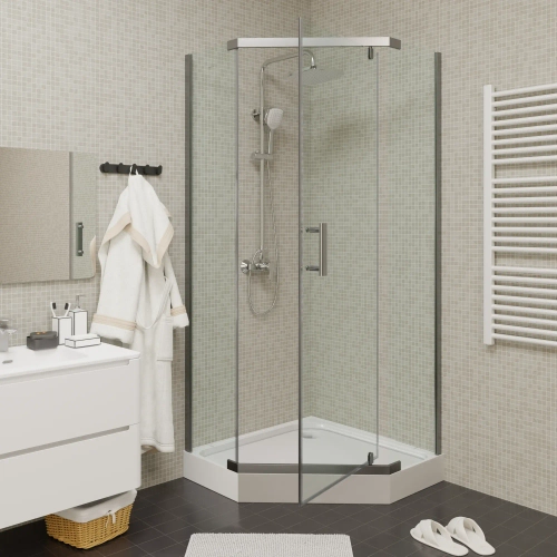 Уголок ZPE911TE душевой PARLY с поддоном (90х90х192)