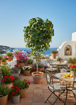 Дерево Лимон 280см в кашпо