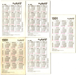 № 70 Набор из 5 переливных (стерео) Календариков . Мультфильмы СССР 1991, 1992 гг.