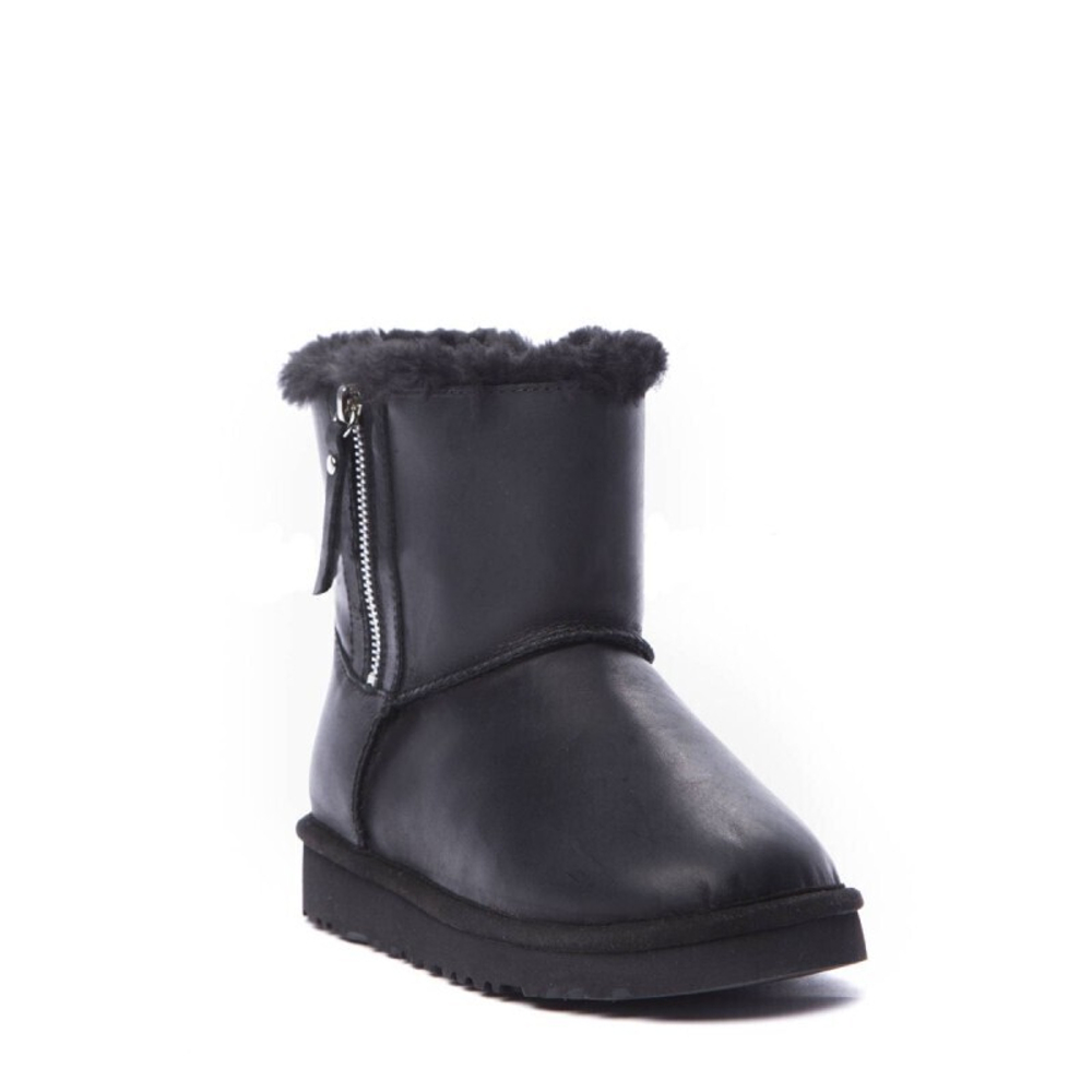 Угги Men's Mini Double Zip Metallic Black