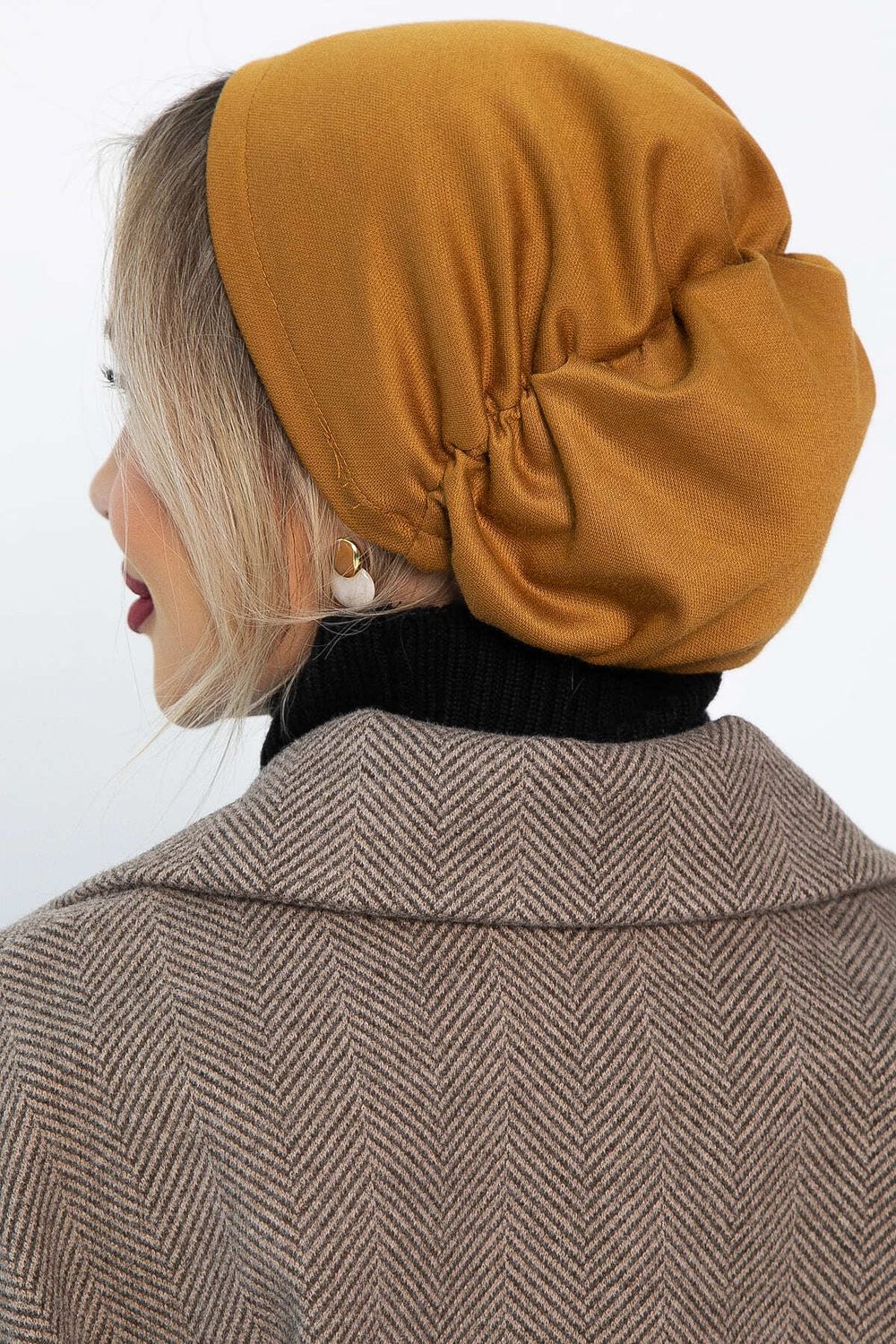 Чалма с резинкой (горчичная) ЧР7-23М LT Collection