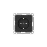 ATLASDESIGN РОЗЕТКА с заземлением со шторками, 16А, механизм, быстрозажим. клем., КАРБОН