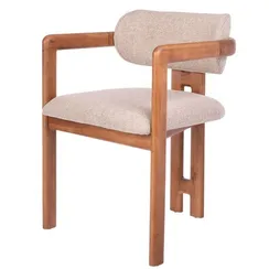 Стул Oberon, бежевая рогожка, ножки орех