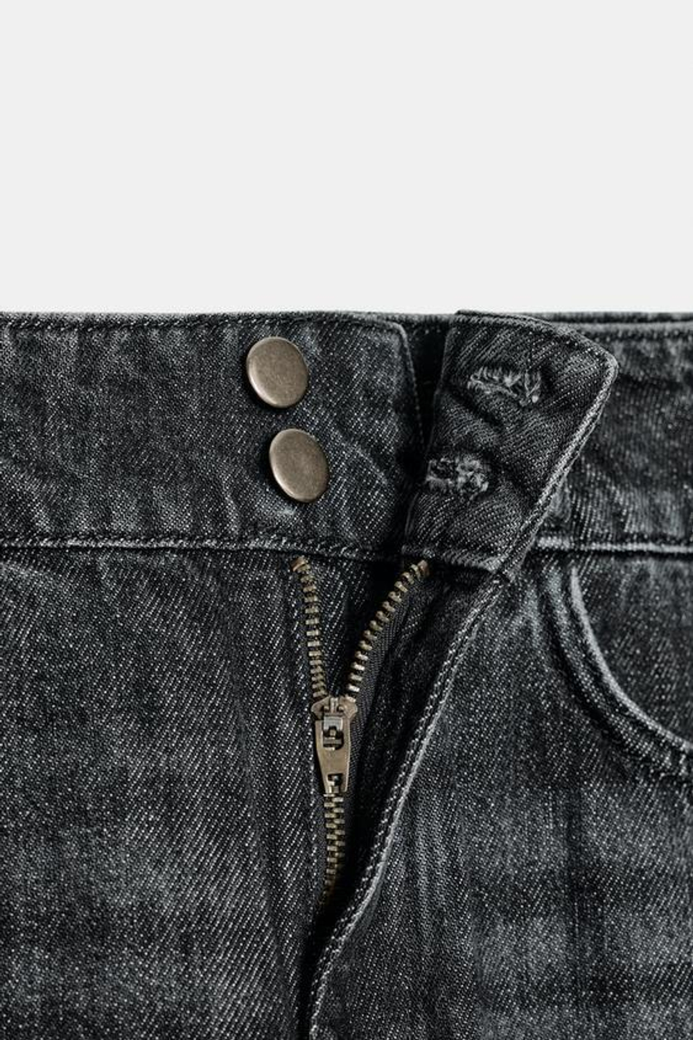 ZARA ДЖИНСЫ Z1975 WIDE LEG С ВЫСОКОЙ ПОСАДКОЙ, ЧЕРНЫЙ