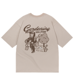 Футболка HAIDED GARDENING Grey Beige