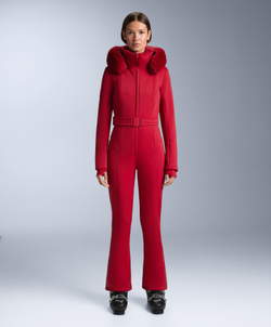 Oysho Водостойкий облегающий эластичный комбинезон SKI, красный
