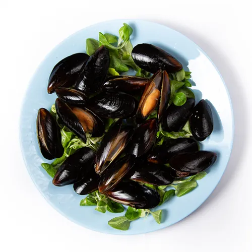 Мидии в створках  в томатно-чесночном соусе 500 гр в/у    (1/5 кг)(1/10 шт*0,500 ) Чили