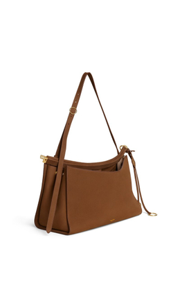 ALAÏA СУМКА LE CLICK POCKET 35 ИЗ НУБУКА, КОРИЧНЕВЫЙ