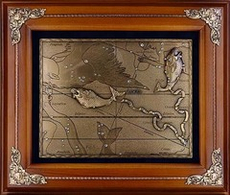 Деревянная ключница настенная "Рыбы"